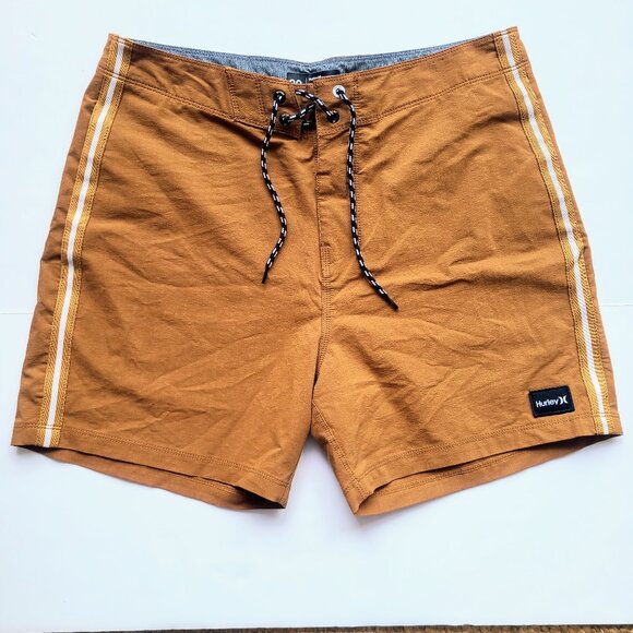 Hurley Phantom Naturals Sessions 16" Ale Brown Board Shorts Men's Waist Size 30 - Picture 4 of 11